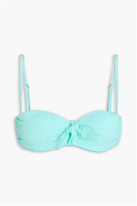 HEIDI KLEIN Bandeau Bikini Oberteil Aus Stretch Seersucker Mit