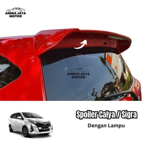 Jual Spoiler Mobil Calya Sigra Dengan Lampu Warna Body Plastik ABS