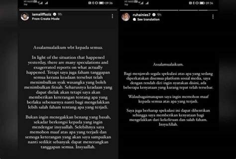 Aliff Aziz Ruhainies Tampil Mohon Maaf Bakal Jelaskan Perkara Sebenar