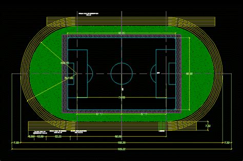 Athletics And Soccer Field Dwg Block For Autocad • Designs Cad