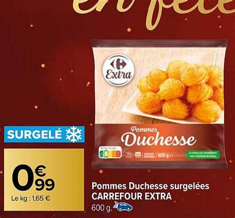 Promo Pommes Duchesse Surgelées Carrefour Extra chez Carrefour