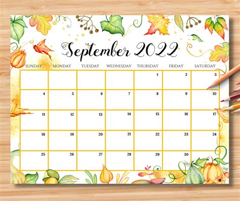 Editable september 2022 calendar back to school september 2022 planner ...