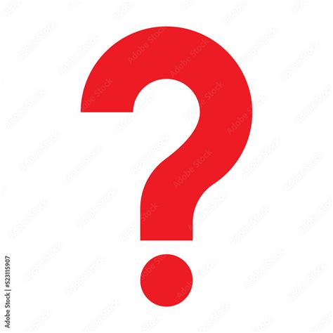 Big red question mark isolated on white background. Stock Vector ...