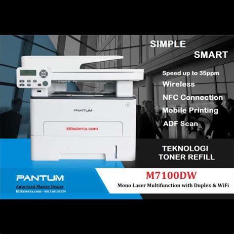 Jual Pantum M Dw Printer Aio Mono Laser Multifunction Duplex Wifi