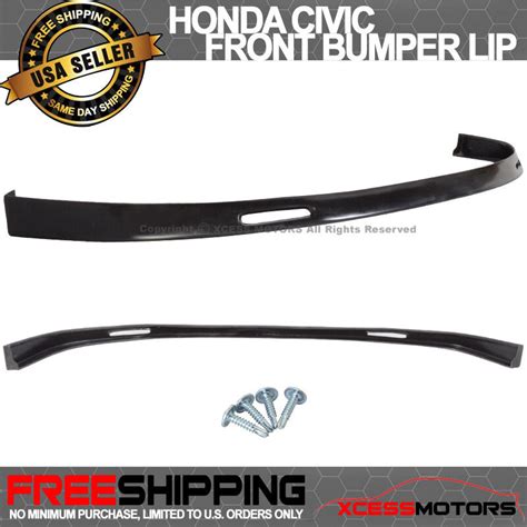 Fits 99 00 Civic Ek 24dr Bys Pu Front Bumper Lip Rear Lip Valance Spats 2pcs Ebay