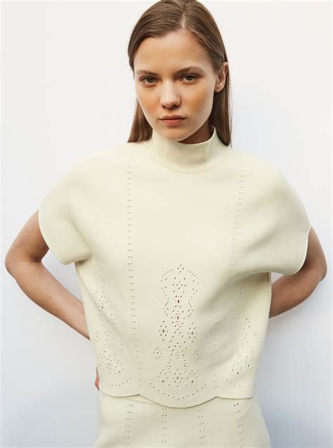 Top Maille Broderie Anglaise Molli Naturel Molli