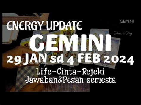 GEMINI29 JAN 4 FEBRUARI 20247 HARI KEDEPAN RAMALAN ZODIAC GEMINI