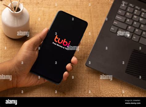 Tubi tv logo on phone screen stock image Stock Photo - Alamy