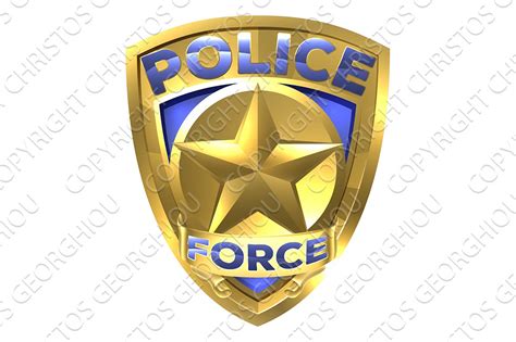 Police Force Gold Badge – MasterBundles