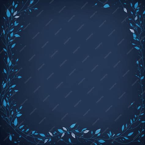 Premium Vector | Blue background with a blue floral border