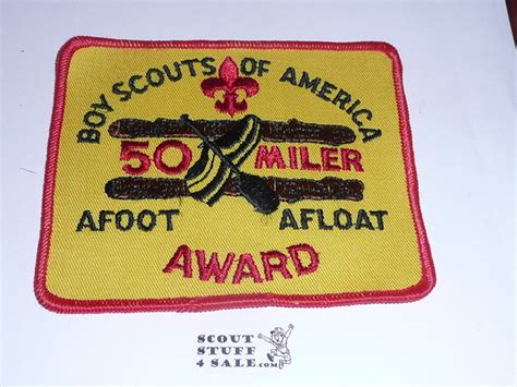 50 Miler Afootafloat Award Patch Bsa High Adventure Hiking Award