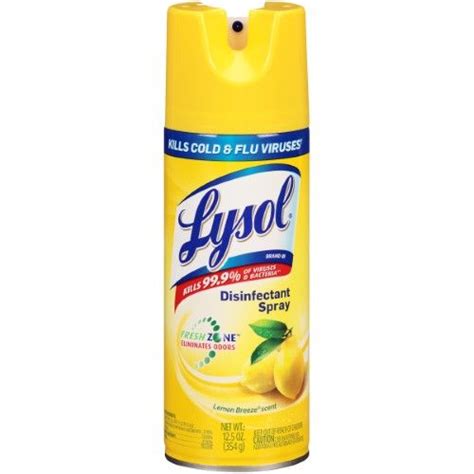 Lysol Disinfectant Spray Lemon Breeze 12 5 Oz Disinfectant Spray