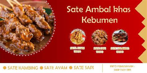 Daftar Harga Menu Delivery Sate Khas Ambal Maleber Utara Bandung Terbaru 2024