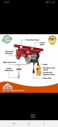 Fulcrum Pa W Mini Electric Wire Rope Hoist V Capacity