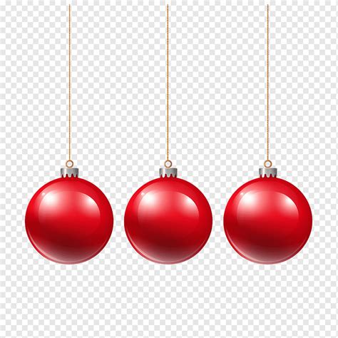 Red Christmas Balls Png Pngwing