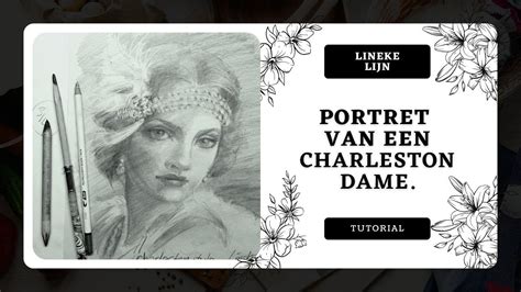 Portret Tekenen Met Houtskool Potlood Charleston Vrouw YouTube