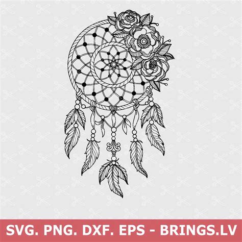 Dream Catcher Svg Floral Dreamcatcher Svg Boho Svg Dreamer Svg