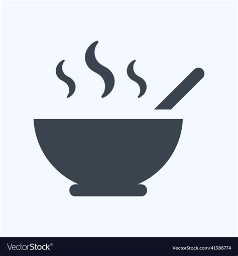 Icon Hot Soup Glyph Style Simple Editable Vector Image