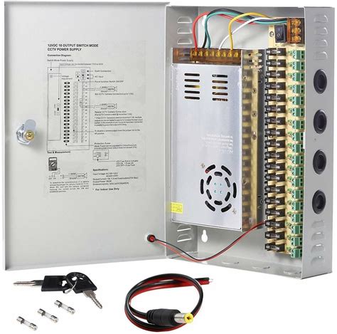 Ch Channel Power Supply Switch Box Cctv Camera Distribution Dc V A