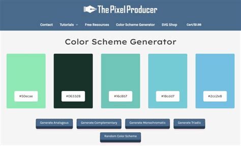 Color Scheme Generator - Design Guides & SVG File Downloads