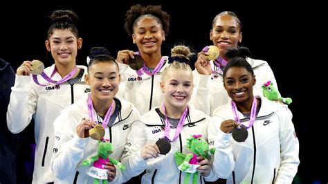 Simone Biles Leads Us Womens Team To Seventh Straight Title At World Championships