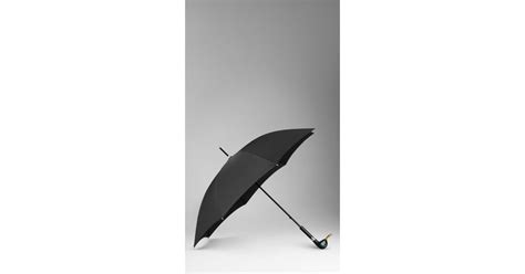 Burberry Duck Handle Walking Umbrella In Dark Racing Green Black Lyst