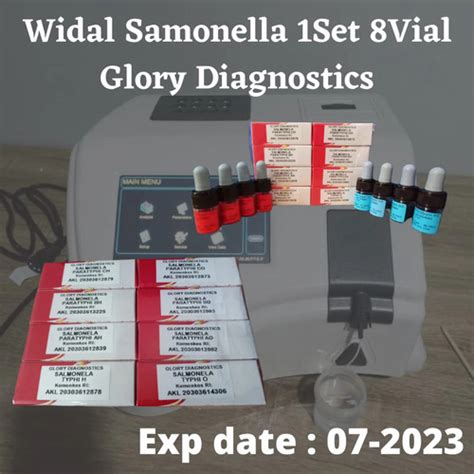 Jual Widal Test Salmonella Typhi 1 Set 8 Vial Glory Diagnostics