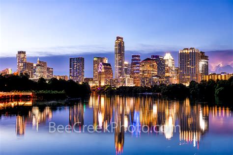 Stormy Austin Skyline Night