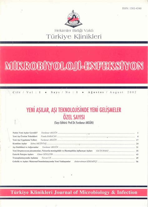 Türkiye Klinikleri Mikrobiyoloji Enfeksiyon Dergisi Sayı Arşivi