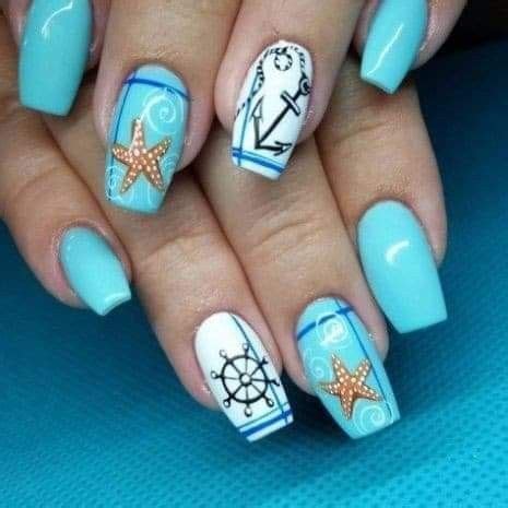 Pin On Beach Nails In 2024 Nail Art Summer Nautical Nails Beach