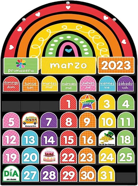 Amazon Topzh Calendario Mensual De Bolsillo Para Aula Y Hogar Con