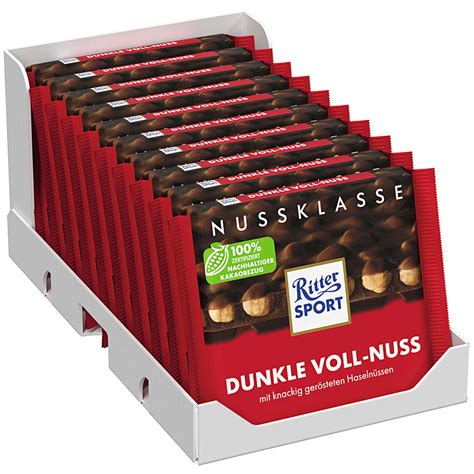 Ritter Sport Nuss Klasse Dunkle Voll Nuss 100g Online Kaufen Im World