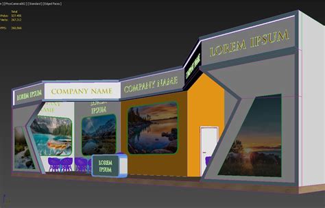 D Booth Exhibition Stand Stall X M Height Cm Side Open Model