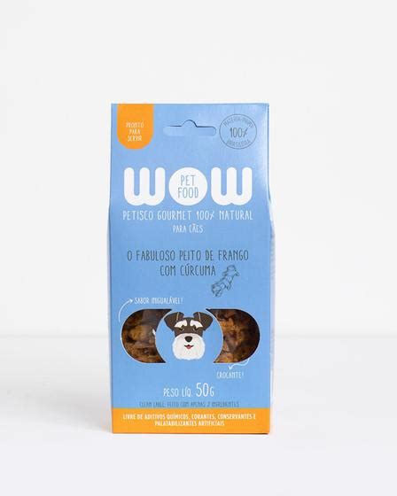 Wow Petisco Natural Peito De Frango E C Rcuma Para Cachorro Gr