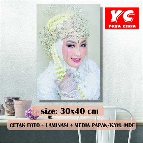 Jual CETAK FOTO BINGKAI KAYU CUSTOM 12R 30x40 Cm 30x40cm Cetak Foto