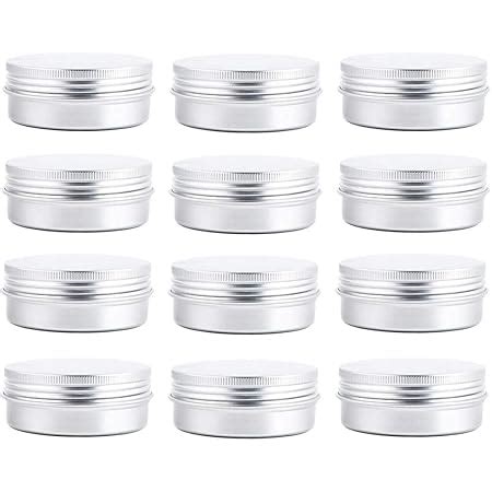 Oz Ml Gram Jar Aluminum Round Tins Cosmetic Sample Metal Tins