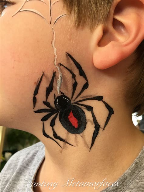 Pin On Face Masks Spider Face Painting Face Painting Halloween Easy