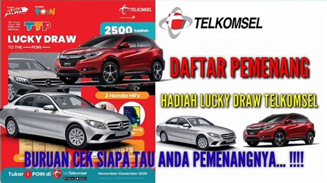 Daftar Pemenang Hadiah Lucky Draw Telkomsel 2020 Yang Di Undi Pada