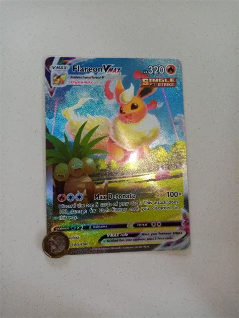 Flareon big card pokemon, Hobbies & Toys, Toys & Games on Carousell