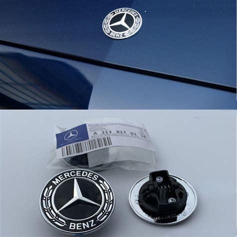 57mm Abs Car Hood Front Bonnet Badge Emblem For Mercedes Benz Logo