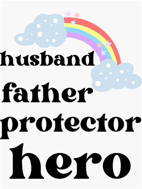 Husband Daddy Protector Hero Sticker For Sale By Kestshop Redbubble