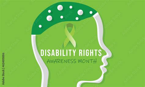 Disability Rights Awareness Month Background Banner Card Poster