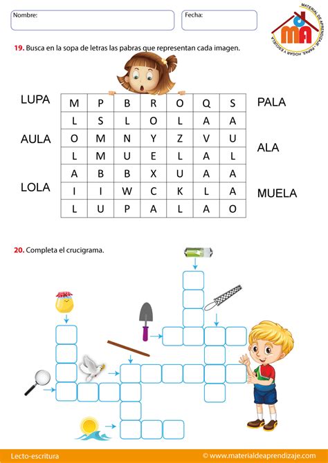 Lengua 1o Unidad 1 La Letra L Primer Ciclo De Primaria Actividades De