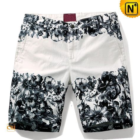 Mens Designer Floral Print Twill Shorts Cw140435 Designer Mens Cotton