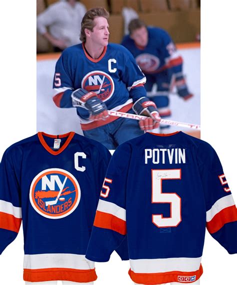 Lot Detail Denis Potvin S 1985 86 New York Islanders Signed Game Worn