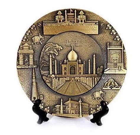 Souvenir Metal Taj Mahal Plate at Rs 350 | Connaught Place | New Delhi ...