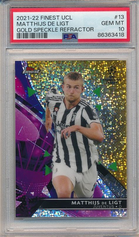 Finest Ucl Matthijs De Ligt Gold Speckle Refractor