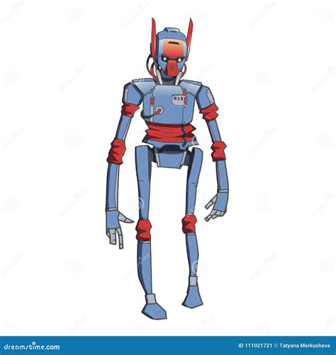 Humanoid Robot Android With Artificial Intelligence Vector