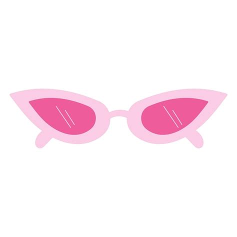 Premium Vector Barbiecore Glasses Accessory Pink Doll Girl Play Heart Icon Element Vector