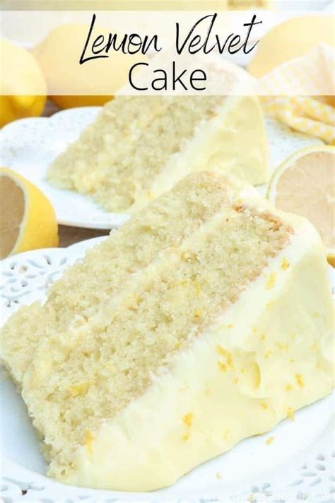 Lemon Velvet Cake + Lemon Cream Cheese Frosting – Recipes More